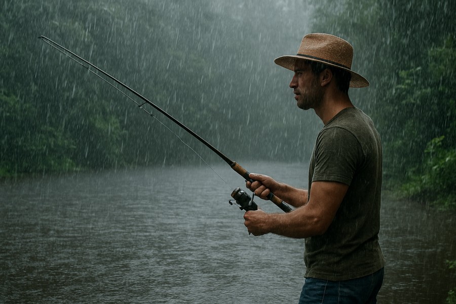 Leia mais sobre o artigo Pescar em Dias de Chuva: Vale a Pena ou Melhor Esperar?
